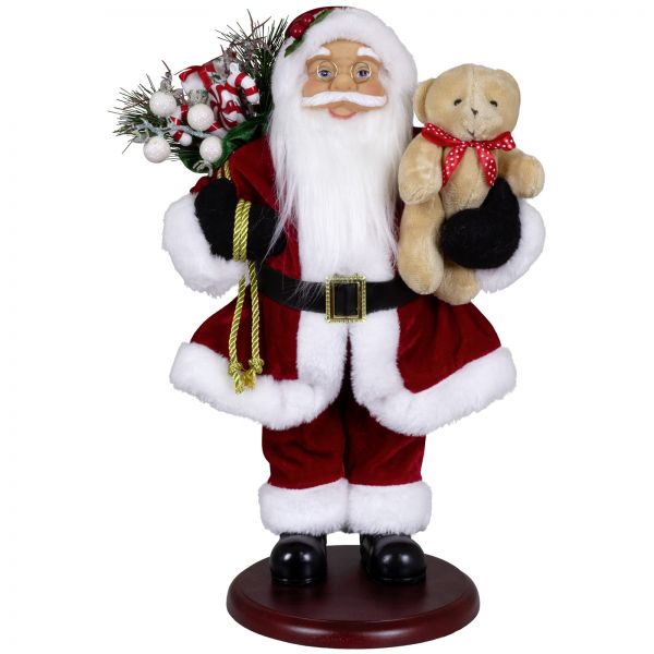 Weihnachtsmann 45cm Sander auf Podest